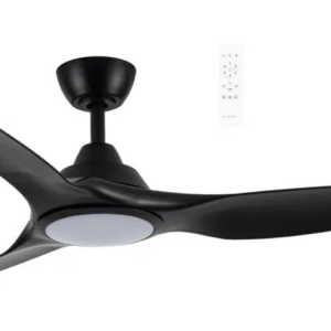 Martec Impact DC 1320mm 3 ABS Blade WIFI & Remote Control Ceiling Fan with Variable Dim 20w CCT LED Light Matt Black
