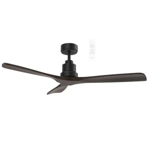 Martec Mallorca Mini DC 1066mm 3 Timber Blade WIFI & Remote Control Ceiling Fan Only Matt Black/Walnut