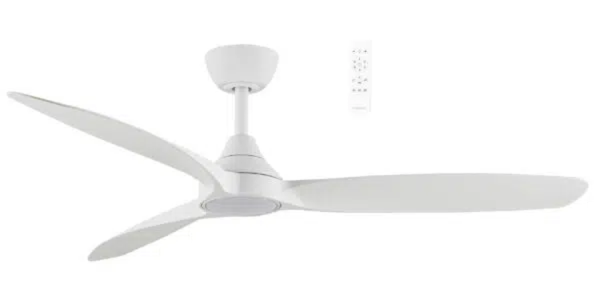 Martec Seaforth DC 1320mm 3 ABS Blade WIFI & Remote Control Ceiling Fan with Variable Dim 15w CCT LED Light Matt White