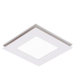 Martec Flow Square 250mm Exhaust Fan & 12w Tricolour LED Light White
