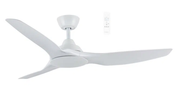 Martec Impact DC 1320mm 3 ABS Blade WIFI & Remote Control Ceiling Fan Only Matt White