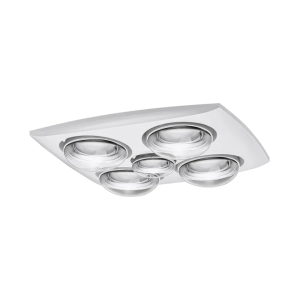 Martec Contour 4  4 Heat 3 in 1 Bathroom Heater Exhaust Fan & 8w LED Light White