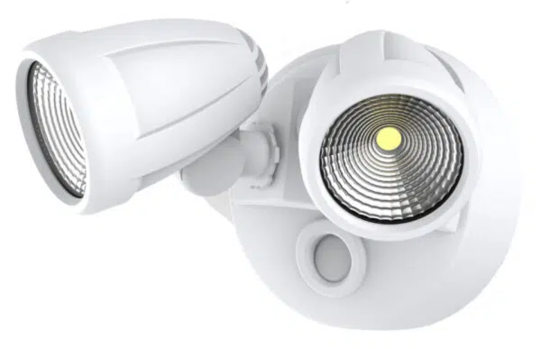 Martec Bandit LED Flood Light Outdoor IP54 Double Spot 2 x 12W Tricolour Matt White