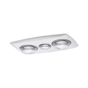 Martec Contour 2  2 Heat 3 in 1 Bathroom Heater Exhaust Fan & 8w LED Light White