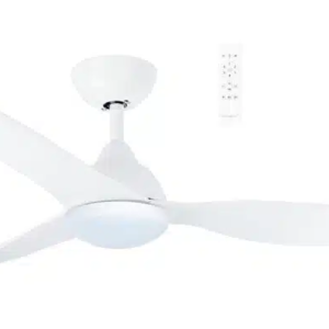Martec Avoca DC 1320mm 3 ABS Blade WIFI & Remote Control Ceiling Fan with Variable Dim 20w CCT LED Light Matt White