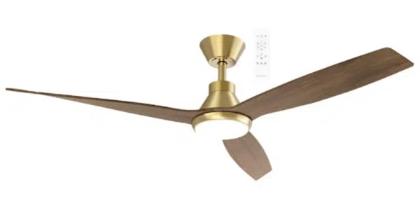 Martec Triumph DC 1320mm 3 ABS Blade WIFI & Remote Control Ceiling Fan with Variable Dim 15w CCT LED Light Ant Bronze/Walnut