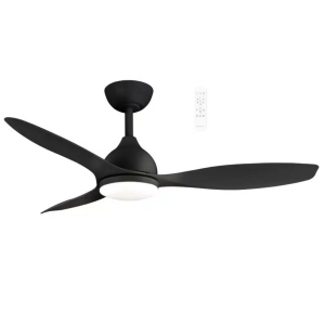 Martec Elite DC 1320mm 3 ABS Blade WIFI & Remote Control Ceiling Fan with Variable Dim 18w CCT LED Light Matt Black