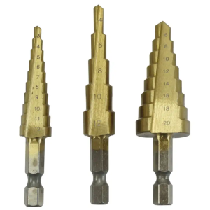 Step Drill Bits SET - 4mm-12mm - 4mm-20mm - 4mm-30mm