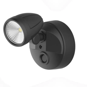 Martec Bandit LED Flood Light Outdoor IP54 Single Spot 12W Tricolour Matt Black