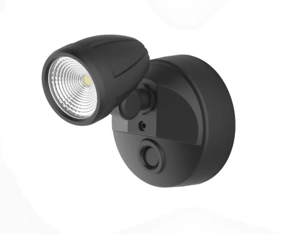 Martec Bandit LED Flood Light Outdoor IP54 Single Spot 12W Tricolour Matt Black