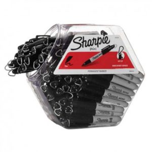 Repelec SHARPIE MINI MARKERS, BLACK (72) IN CANISTER